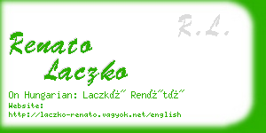 renato laczko business card